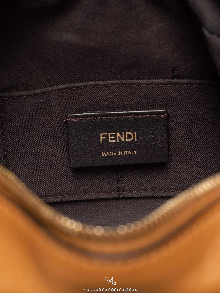 FENDI Zucca Spalmati Camera Bag Tobacco Caramello
