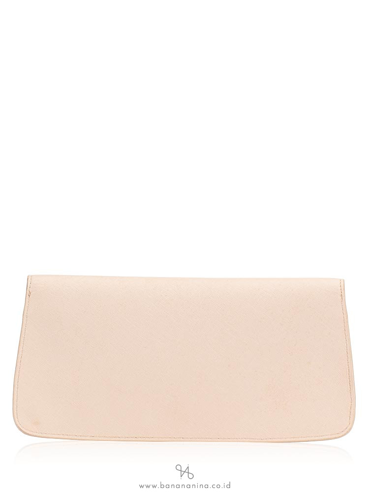 TORY BURCH Diana Saffiano Slim Clutch Light Oak