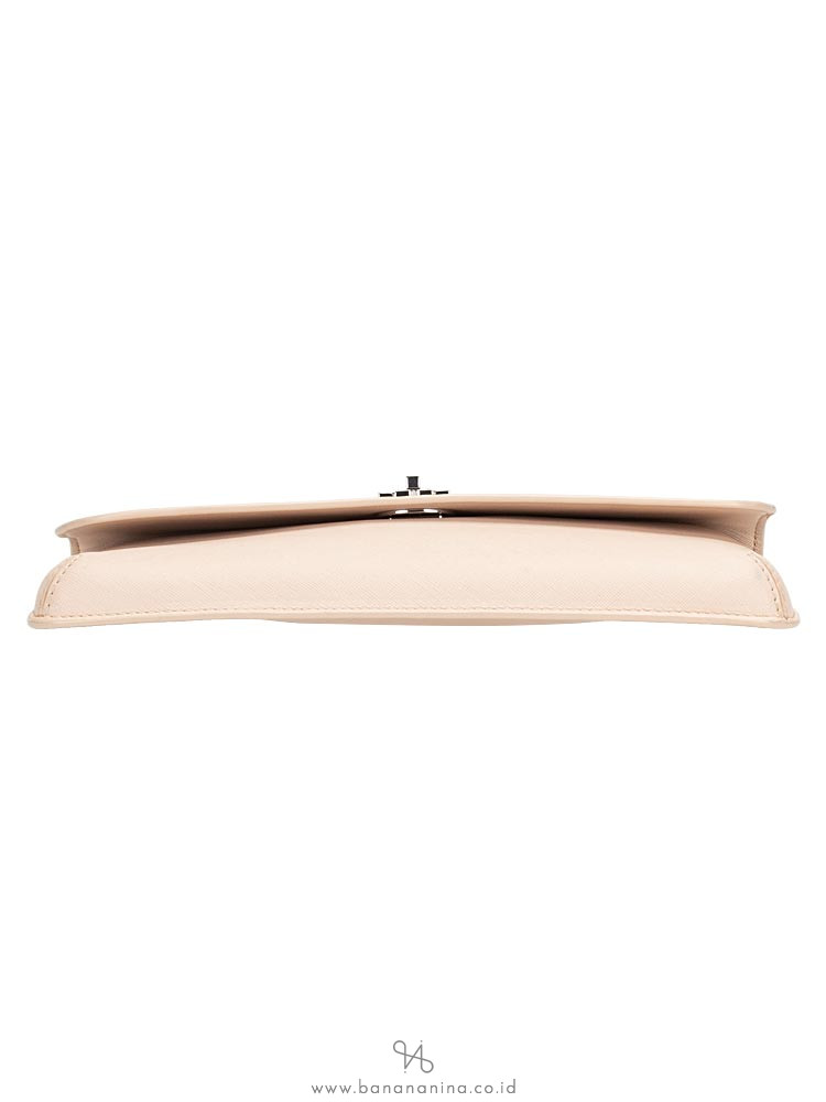 TORY BURCH Diana Saffiano Slim Clutch Light Oak