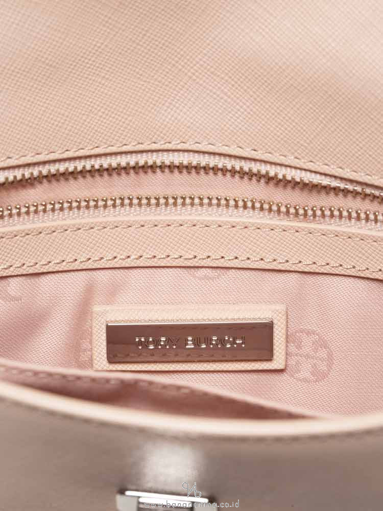 TORY BURCH Diana Saffiano Slim Clutch Light Oak