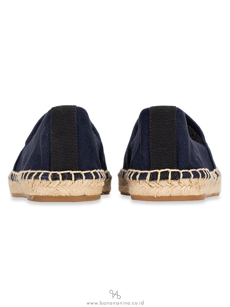 TORY BURCH Weston Canvas Espadrilles Bright Navy Sz 7