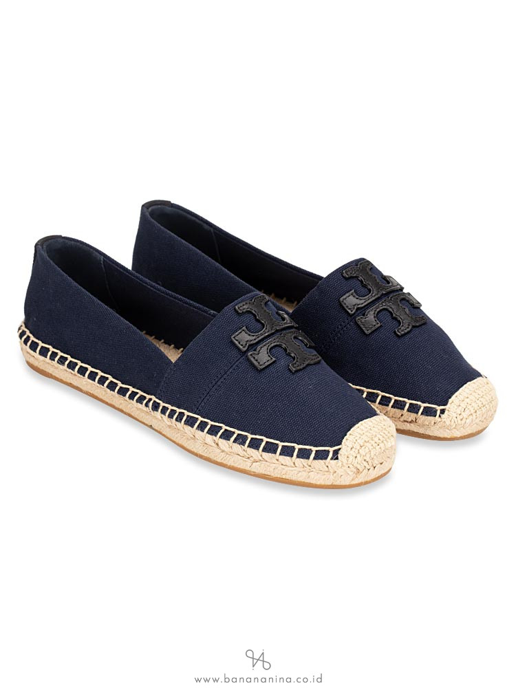 TORY BURCH Weston Canvas Espadrilles Bright Navy Sz 7