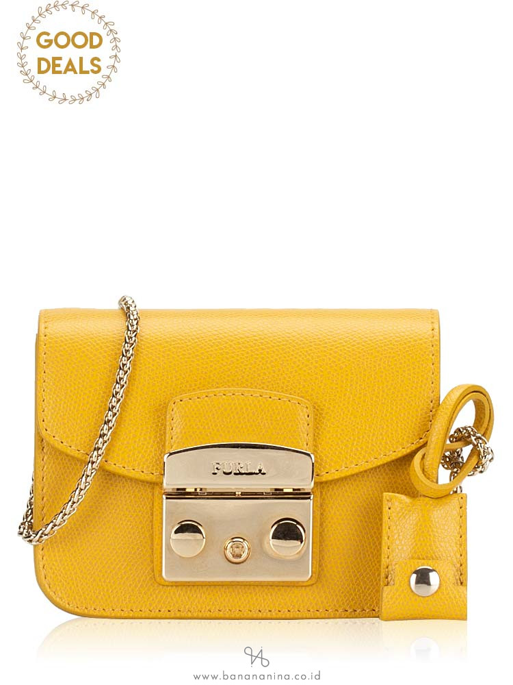 FURLA Metropolis Mini Crossbody Mustard