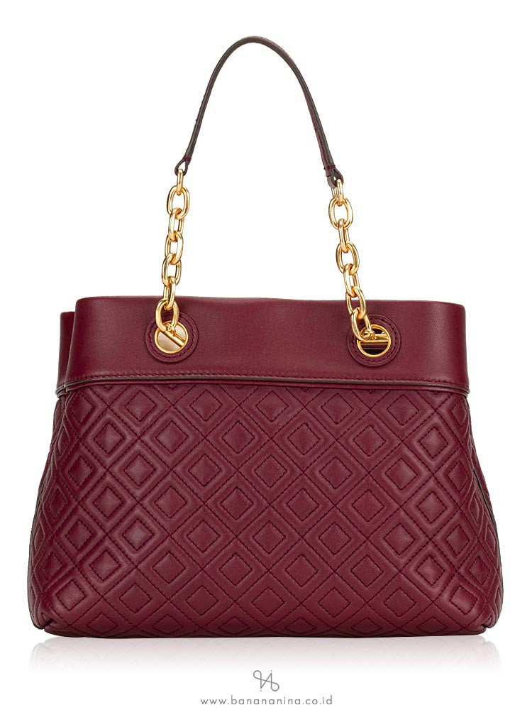 TORY BURCH Fleming Small Tote Imperial Garnet