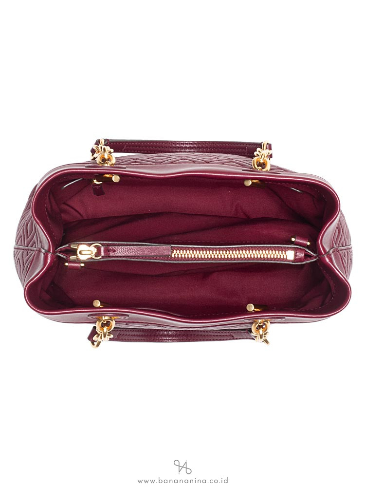 TORY BURCH Fleming Small Tote Imperial Garnet