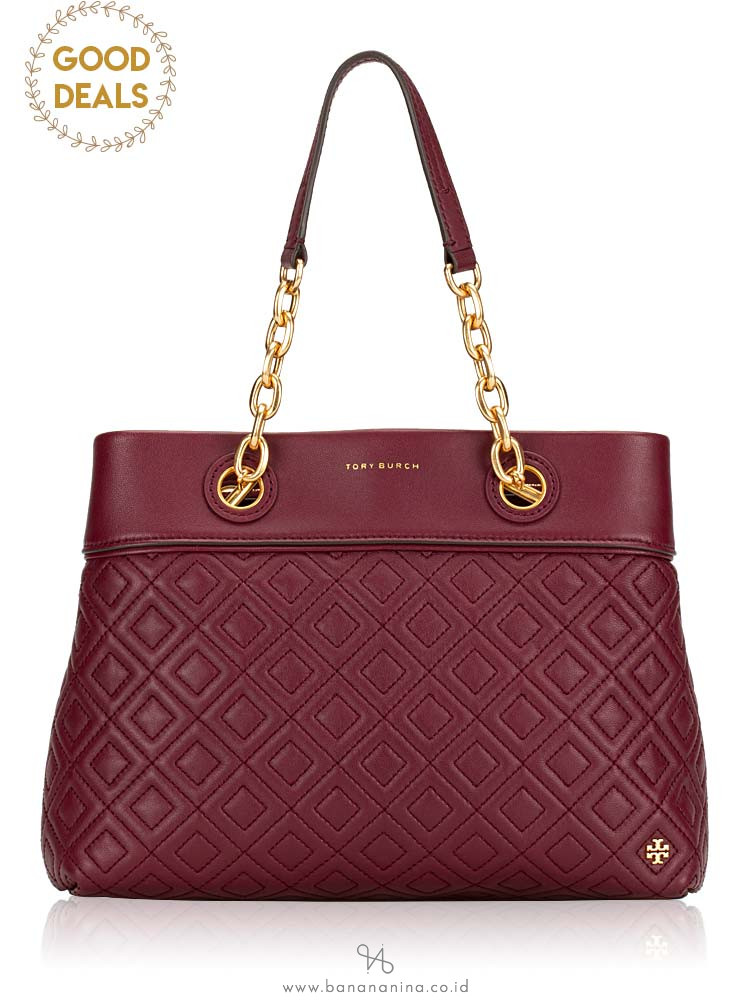 TORY BURCH Fleming Small Tote Imperial Garnet