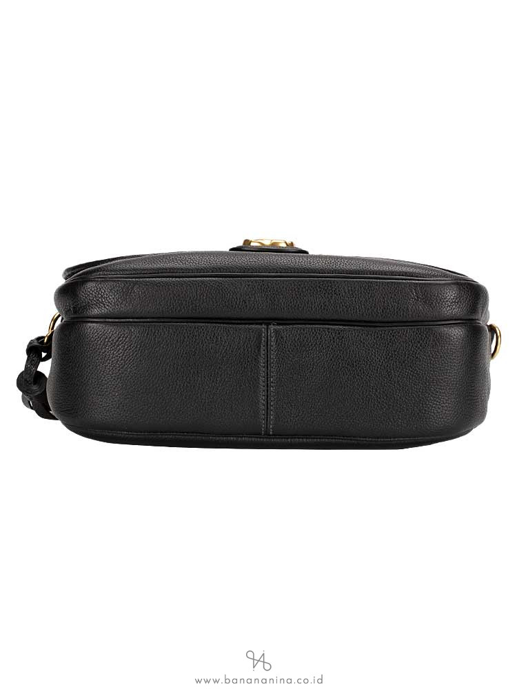 MARC JACOBS Interlock Leather Crossbody Bag Black