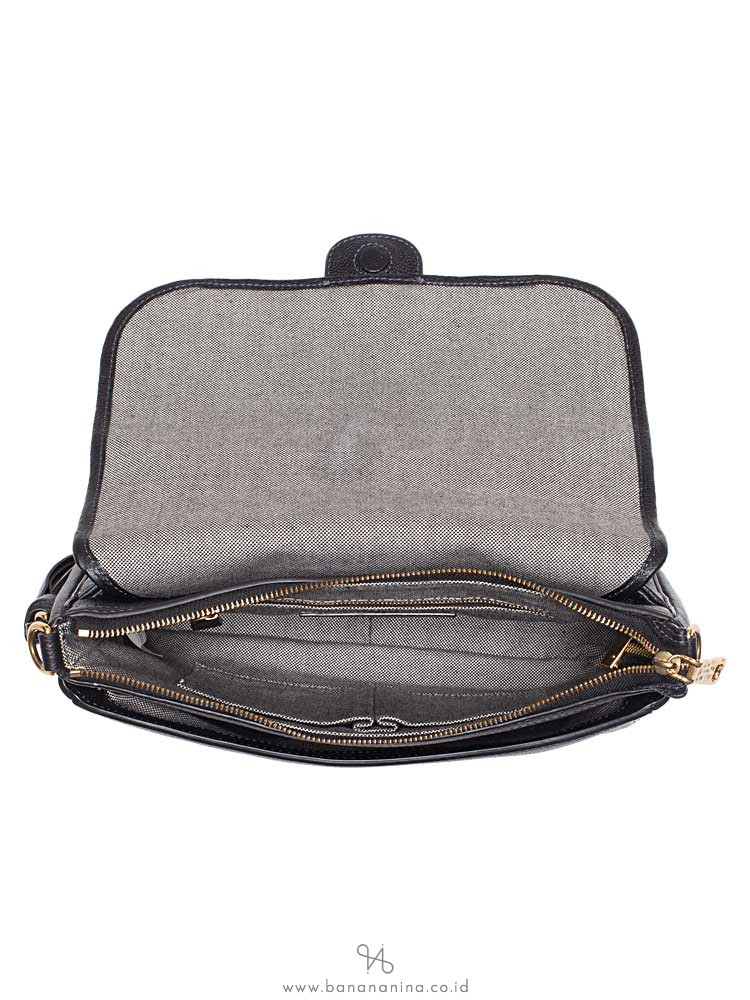 MARC JACOBS Interlock Leather Crossbody Bag Black