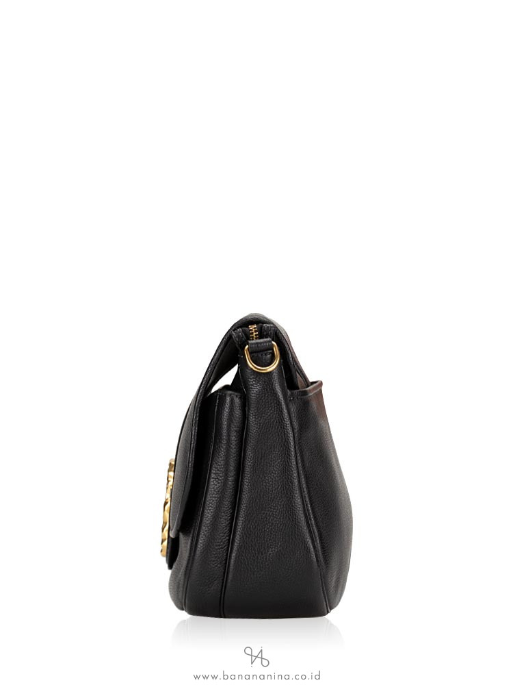 MARC JACOBS Interlock Leather Crossbody Bag Black