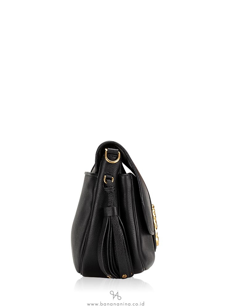 MARC JACOBS Interlock Leather Crossbody Bag Black