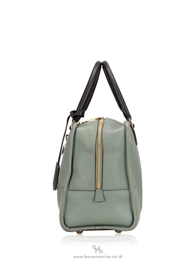 LOEWE Amazona Barroco Leather Satchel Grey