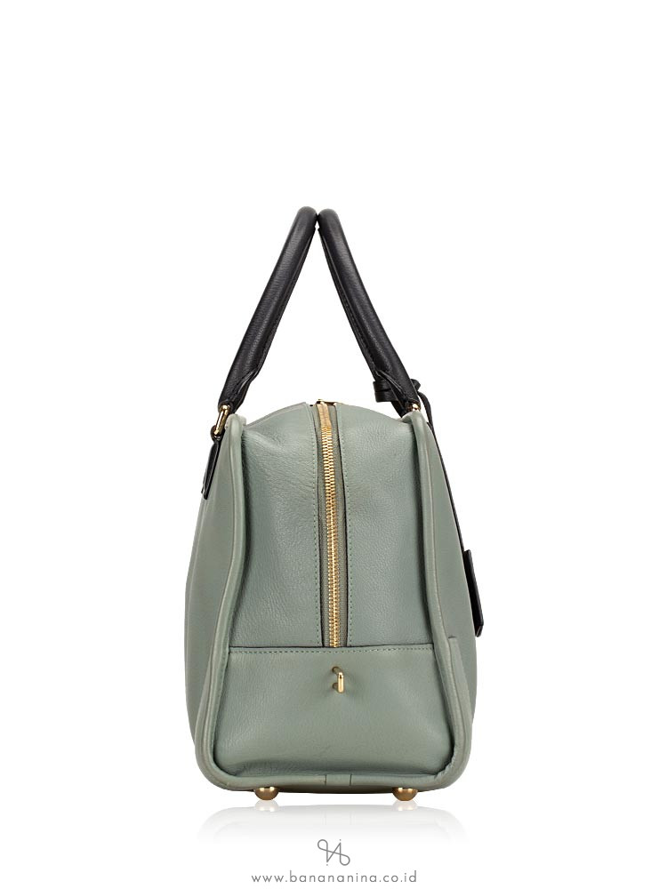 LOEWE Amazona Barroco Leather Satchel Grey