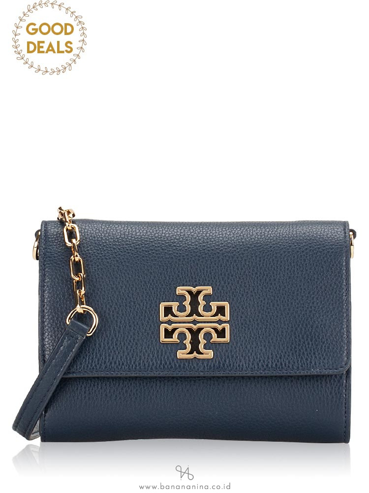 TORY BURCH Britten Leather Chain Wallet Hudson Bay