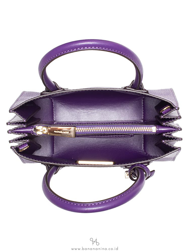 MICHAEL KORS Mercer Leather Medium Messenger Ultra Violet