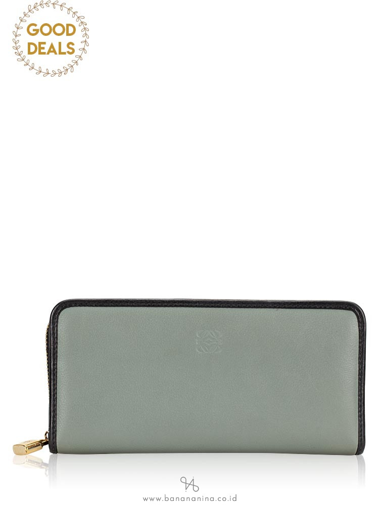 LOEWE Amazona Continental Zip Wallet Grey