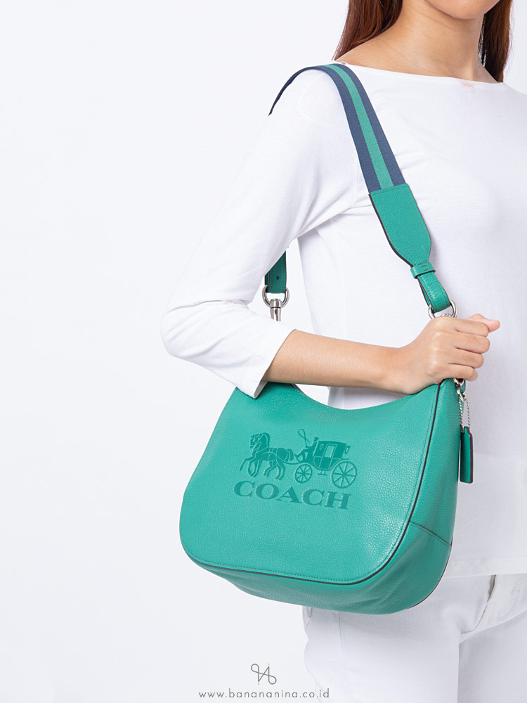 COACH 72702 Jes Leather Hobo Green