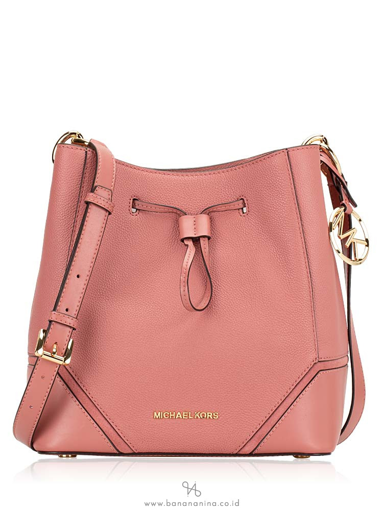 MICHAEL KORS Nicole Leather Large Bucket Bag Rose