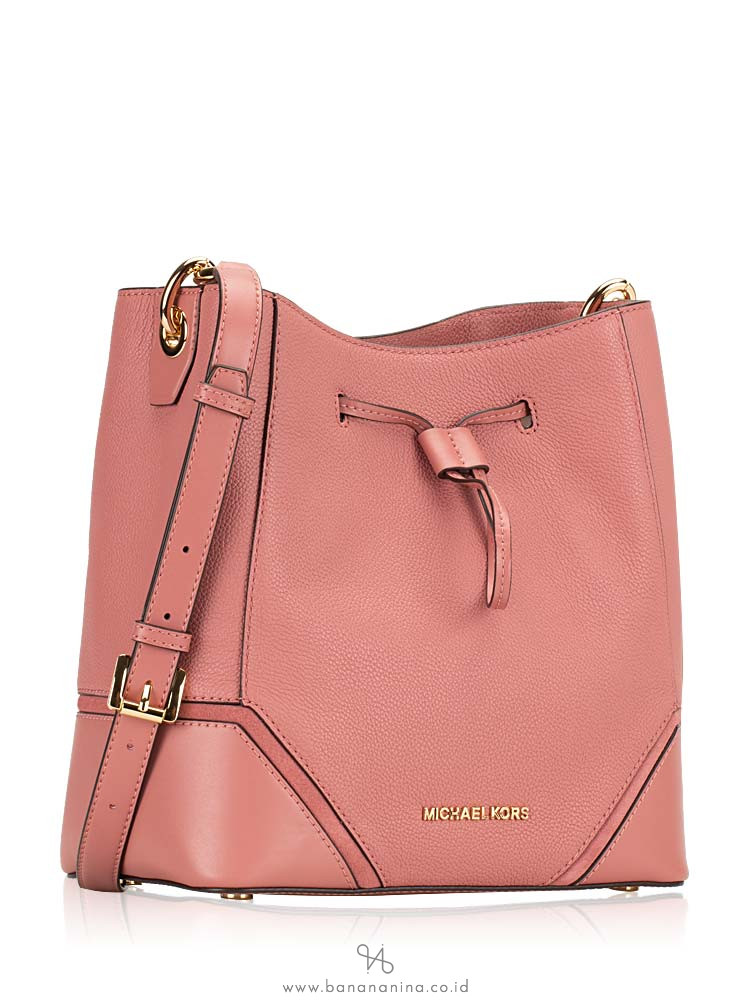 MICHAEL KORS Nicole Leather Large Bucket Bag Rose