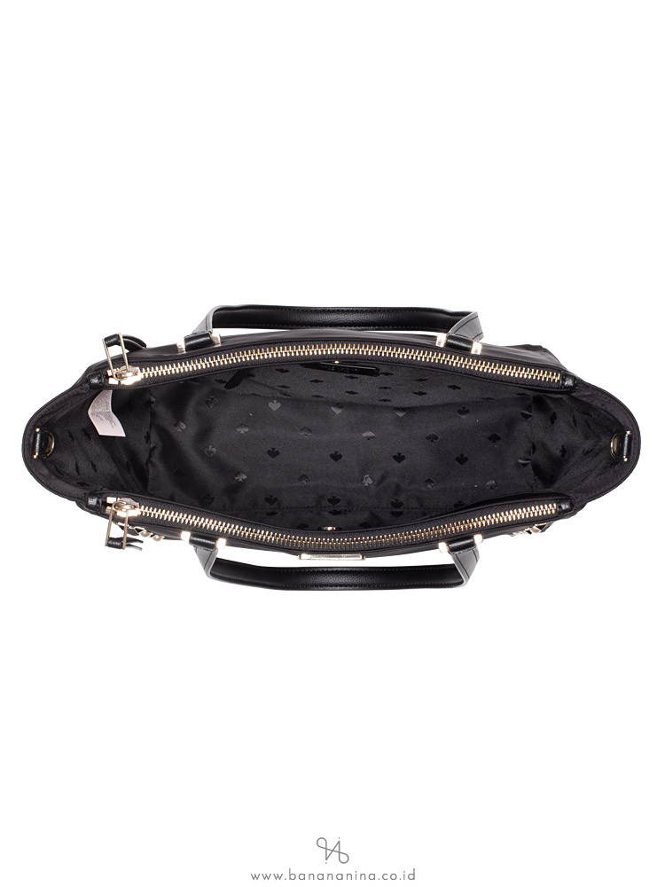 KATE SPADE Dawn Studded Medium Satchel Black