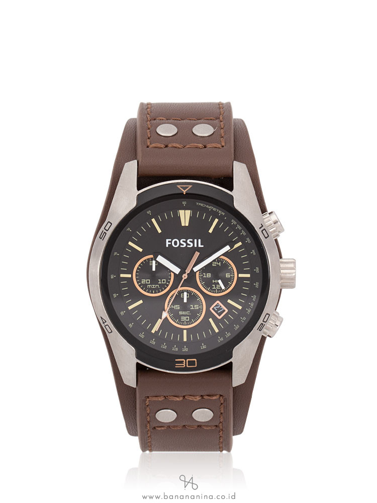 FOSSIL Men CH2891 Chronograph Leather Strap Brown