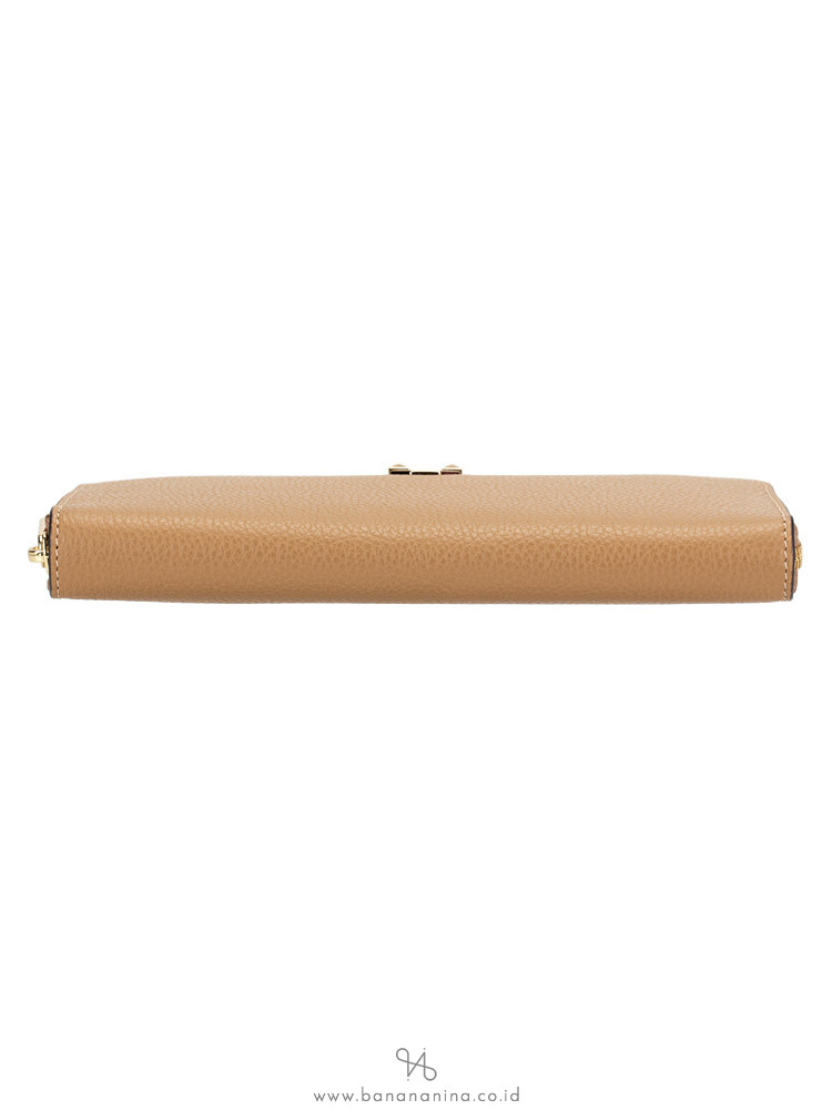 FURLA Olympia Leather Zip Wallet Cappuccino