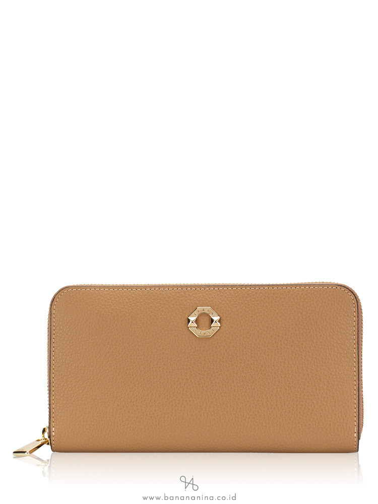 FURLA Olympia Leather Zip Wallet Cappuccino