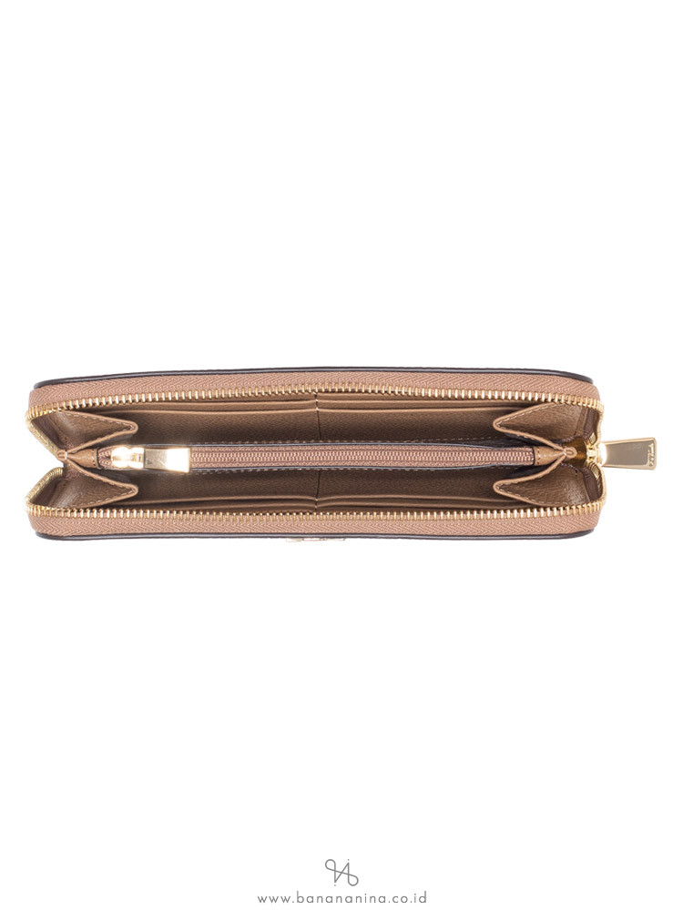 FURLA Olympia Leather Zip Wallet Cappuccino