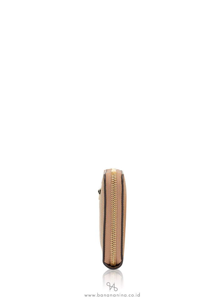 FURLA Olympia Leather Zip Wallet Cappuccino