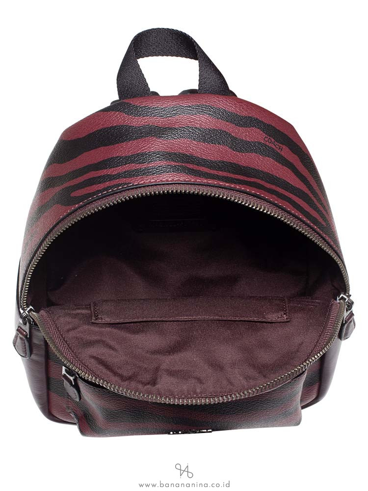 COACH 37880 Tiger Mini Charlie Backpack Dark red