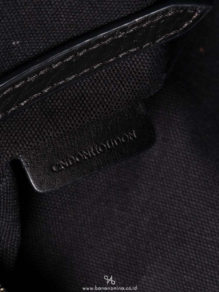 BURBERRY Check Medium Harcourt Satchel Black