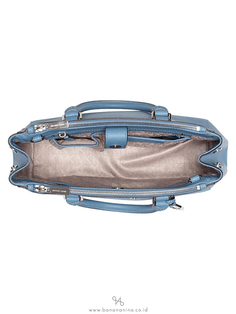 MICHAEL KORS Sutton Medium Satchel Pale Blue