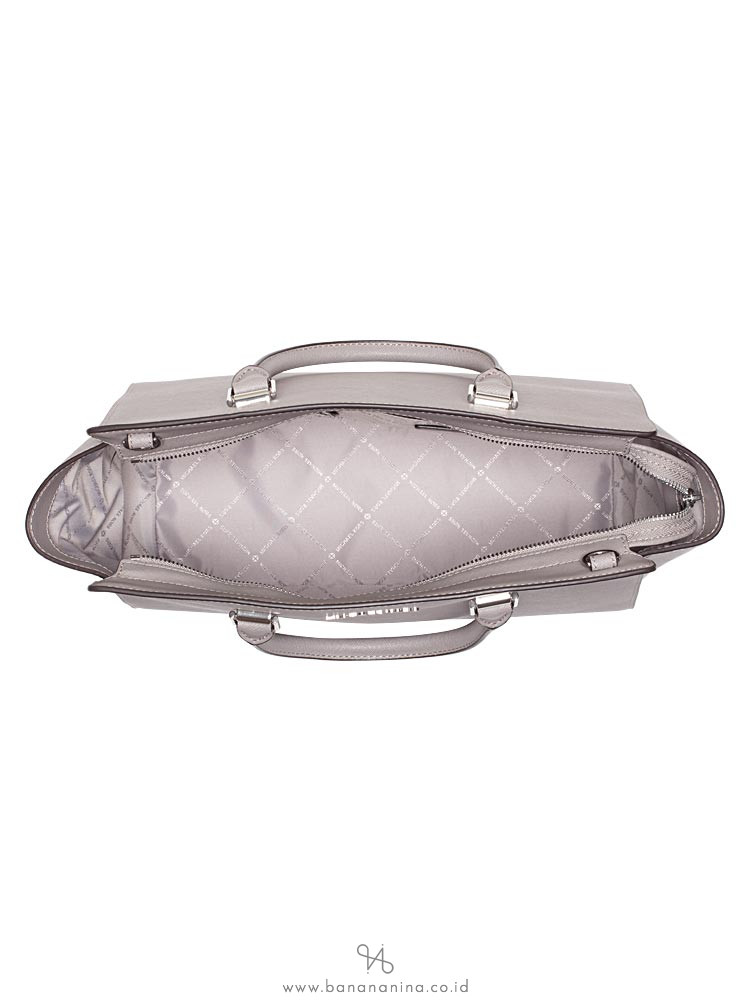 MICHAEL KORS Selma Large Satchel Pearl Grey
