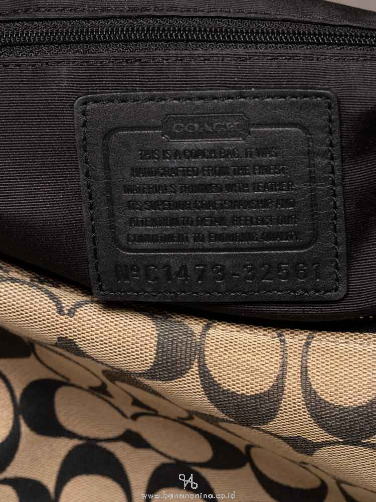 COACH 32651 Signature Bleecker Sullivan Hobo Beige Black