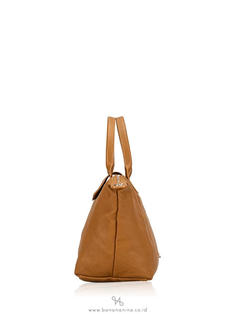 LONGCHAMP Le Pliage Cuir Small SH Peanut