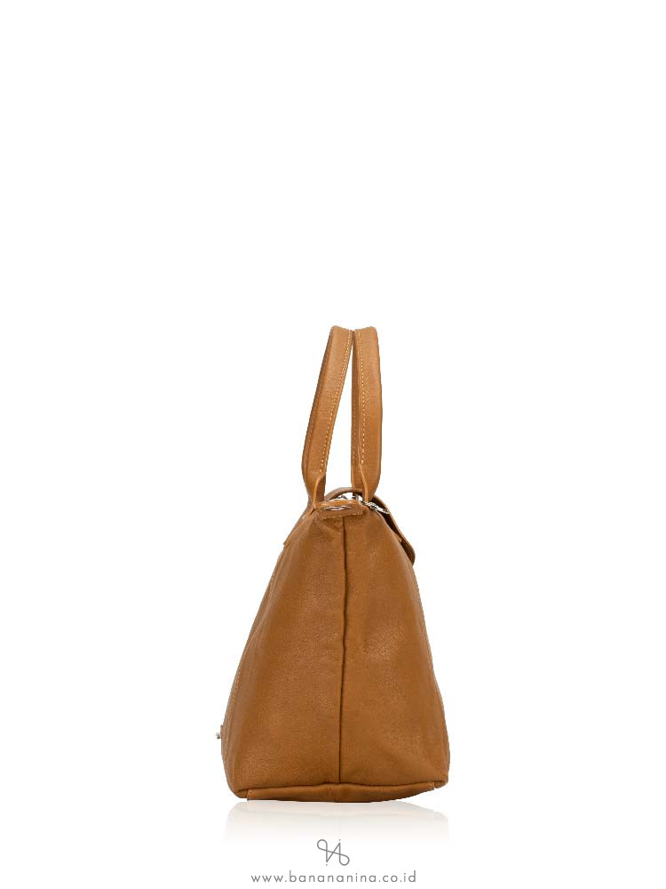 LONGCHAMP Le Pliage Cuir Small SH Peanut