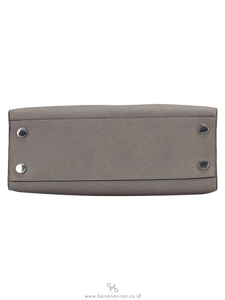MICHAEL KORS Dillon Medium Top Zip Satchel Grey