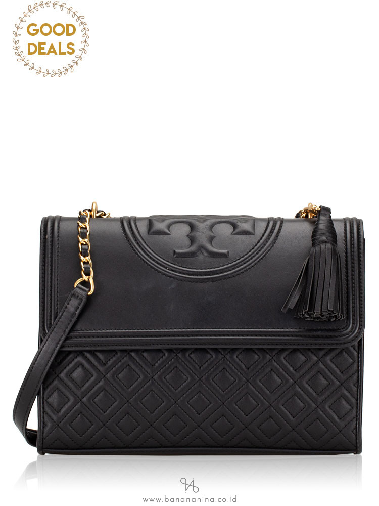 TORY BURCH Fleming Convertible Shoulder Bag Black