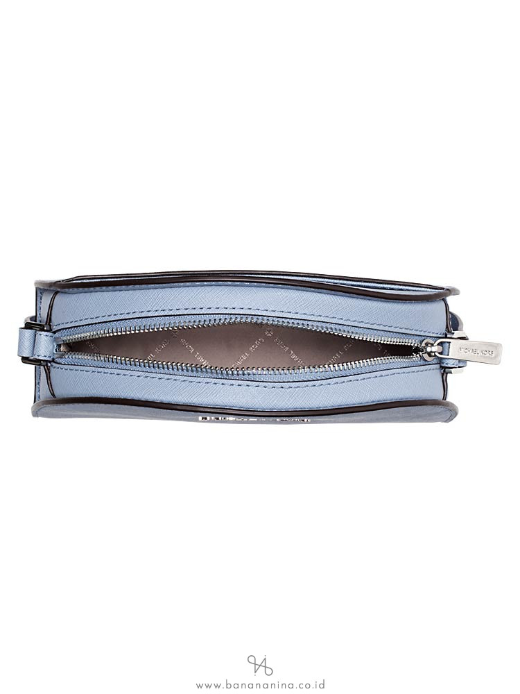 MICHAEL KORS Jet Set Travel Half Moon Crossbody Pale Blue