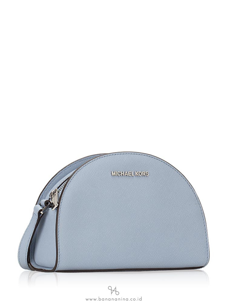 MICHAEL KORS Jet Set Travel Half Moon Crossbody Pale Blue