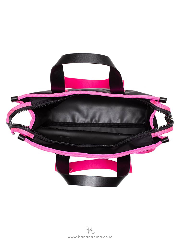 MARC JACOBS M0014427 Nylon Tote Bag Black Pink