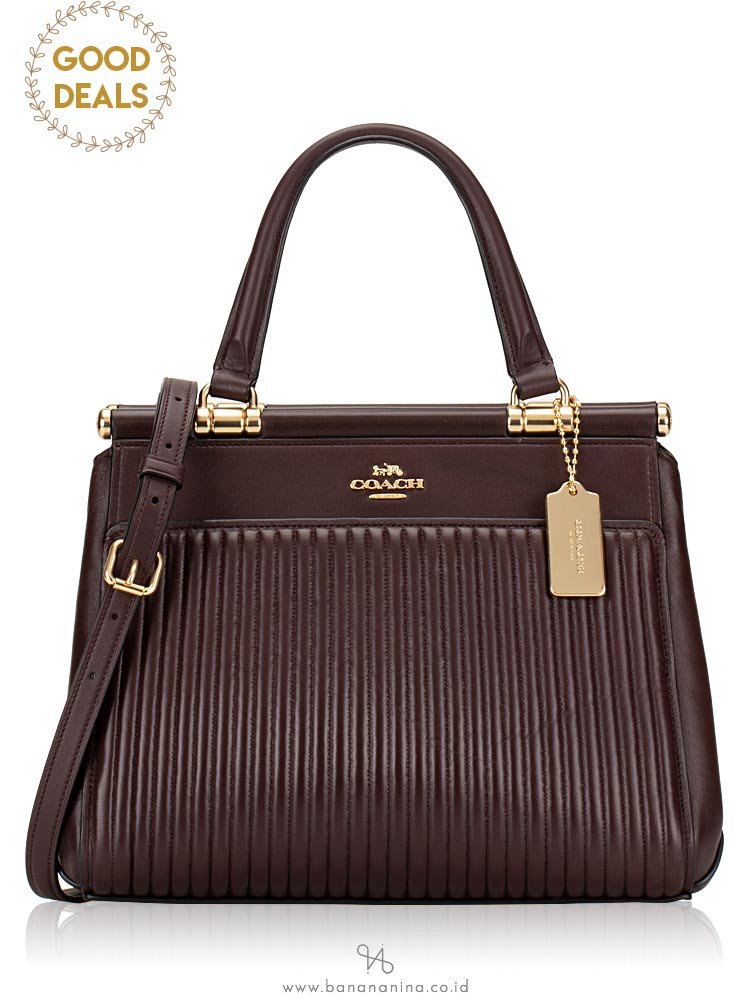 COACH 22728 Quilted Leather Grace Bag Oxblood