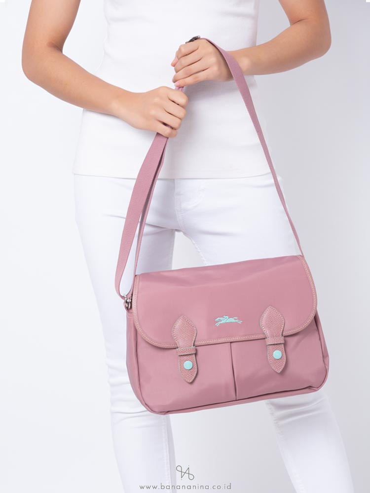 LONGCHAMP Club Nylon Messenger Antique Pink