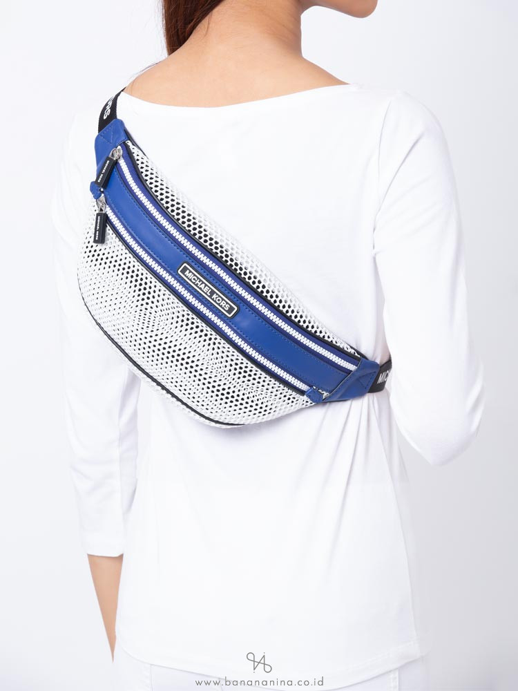 MICHAEL KORS Sport Danika Medium Waist Pack Sapphire Black