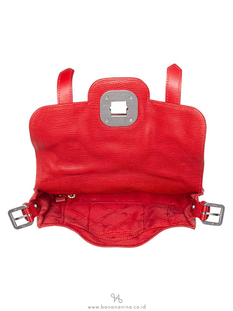 LONGCHAMP Gatsby Leather Crossbody Bag Vermilion