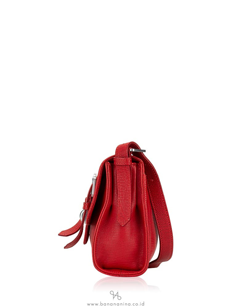 LONGCHAMP Gatsby Leather Crossbody Bag Vermilion