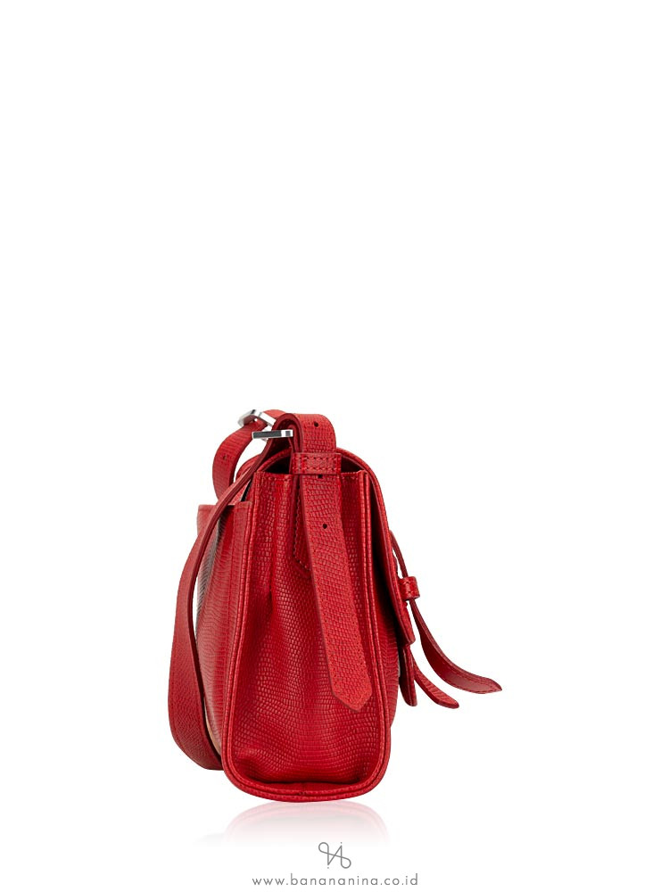 LONGCHAMP Gatsby Leather Crossbody Bag Vermilion