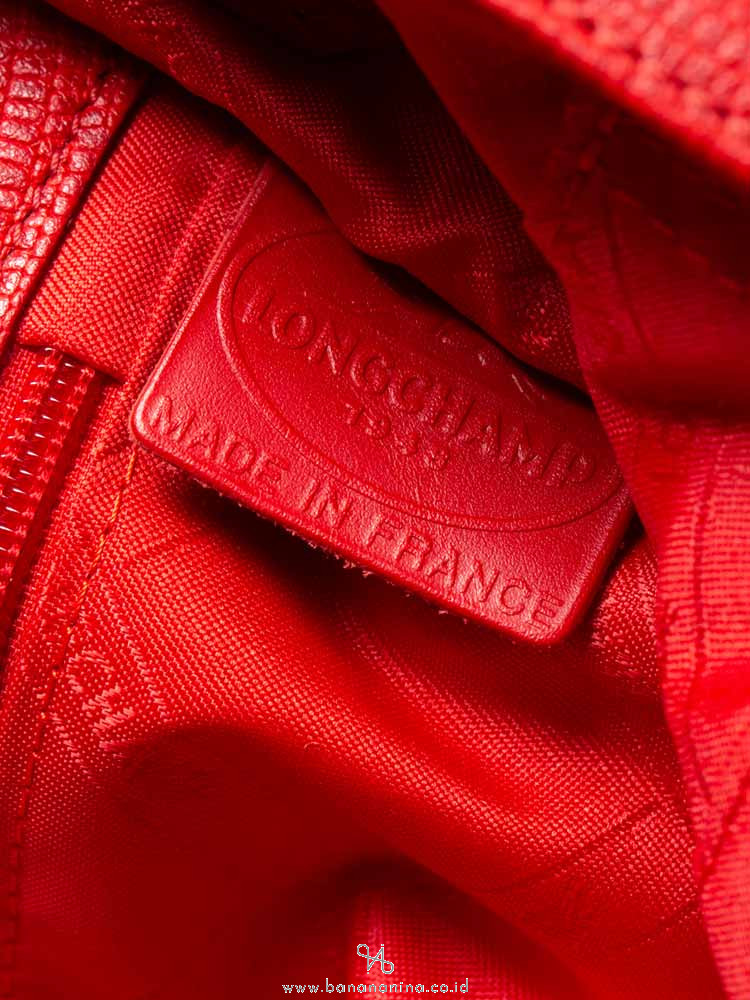 LONGCHAMP Gatsby Leather Crossbody Bag Vermilion