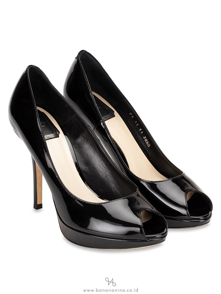 DIOR Miss Dior Patent Pump Noir Sz 38.5