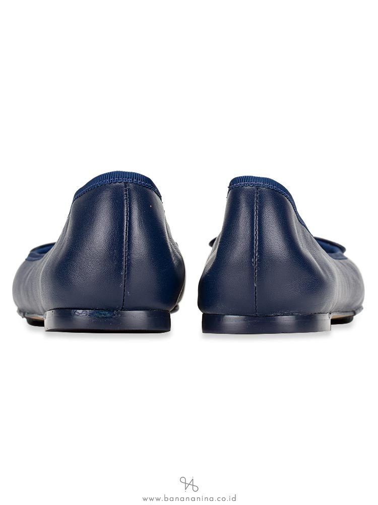 TORY BURCH Laila Driver Leather Flats Navy Sz 6.5