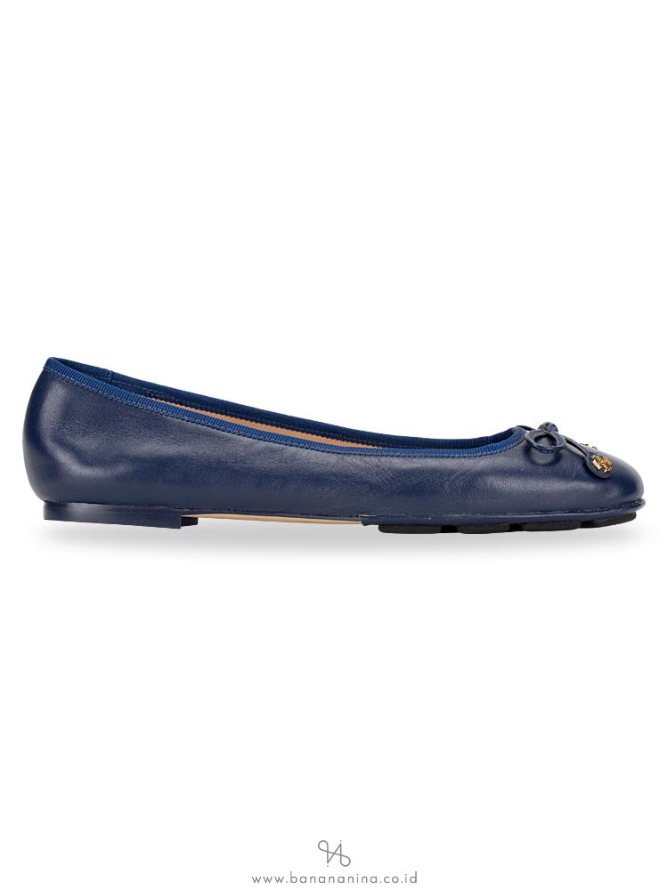 TORY BURCH Laila Driver Leather Flats Navy Sz 6.5